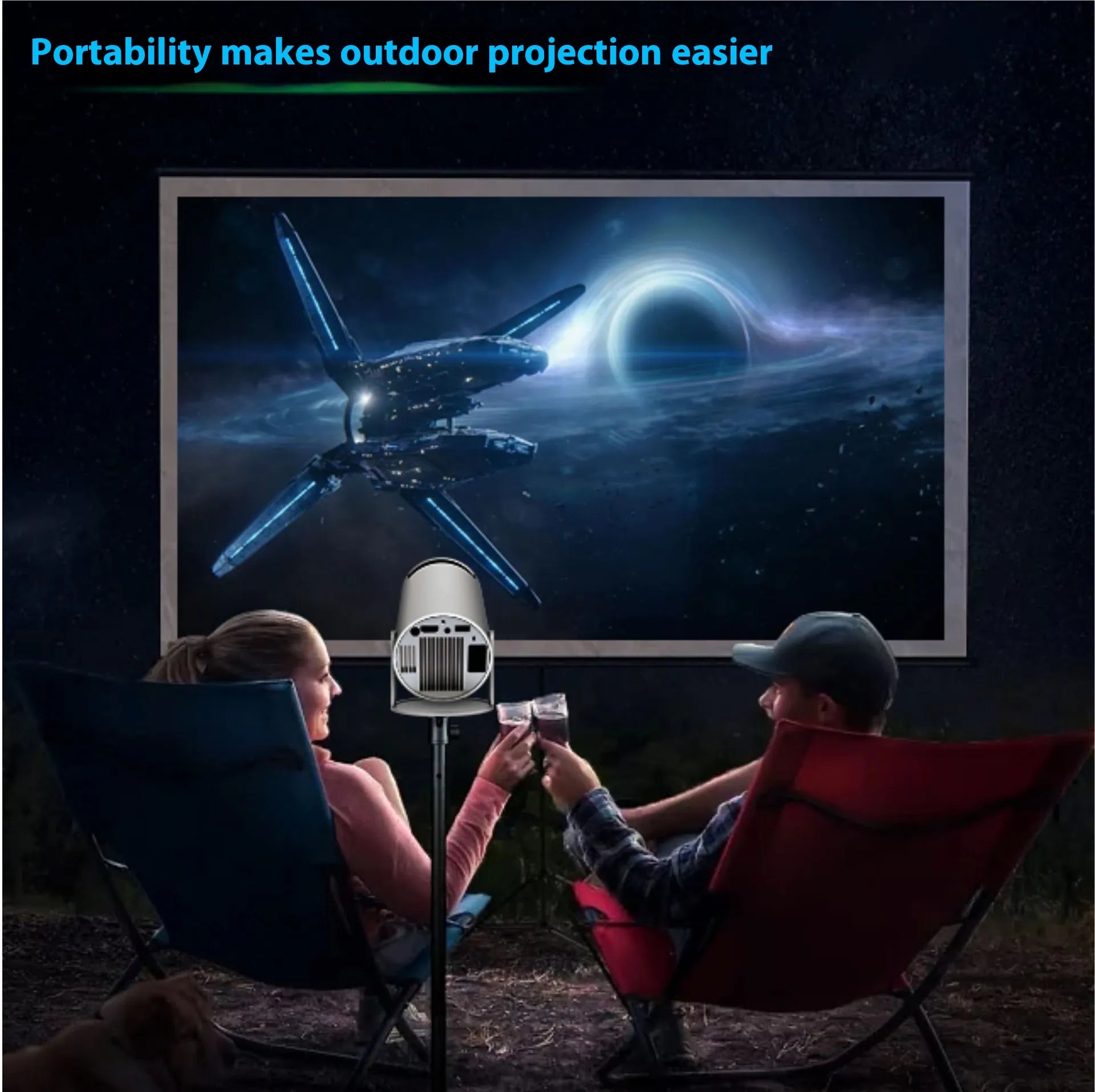 HY300 Pro Projector Home Theater Entertainment Portable Small Projector - M&O supplier