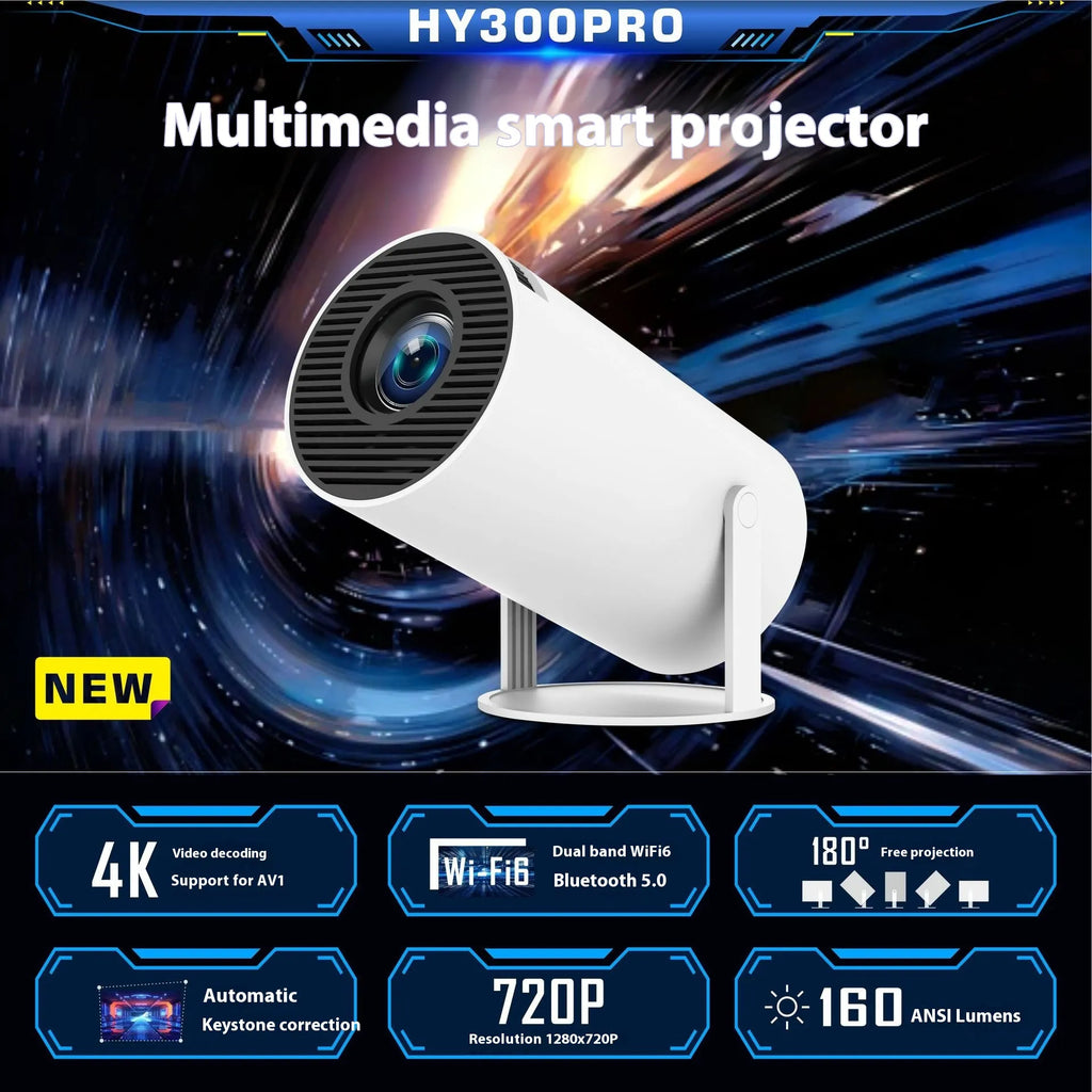 HY300 Pro Projector Home Theater Entertainment Portable Small Projector - M&O supplier